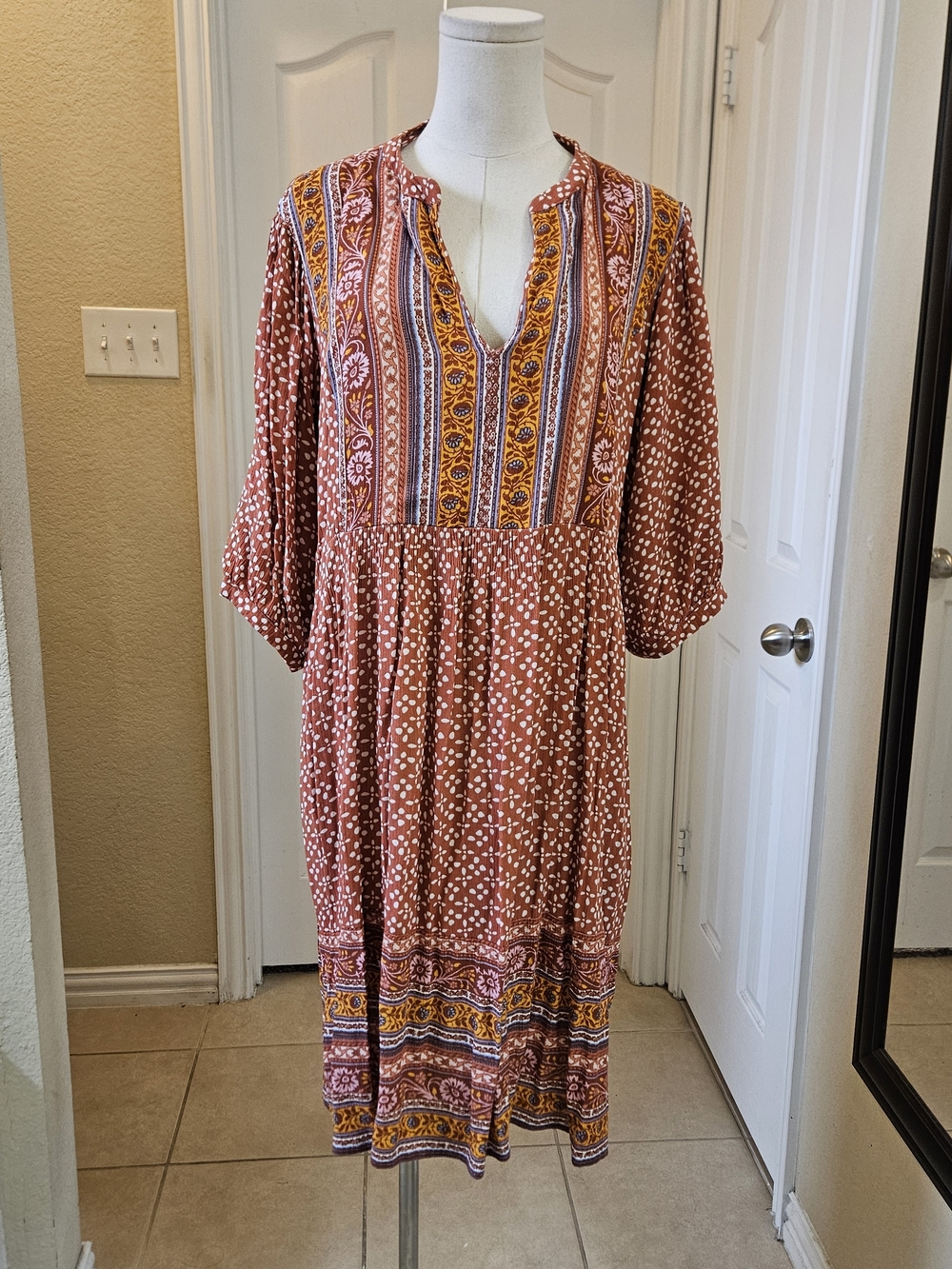 Knox Rose Boho Peasant Dress – Size Medium - Picture 3 of 12